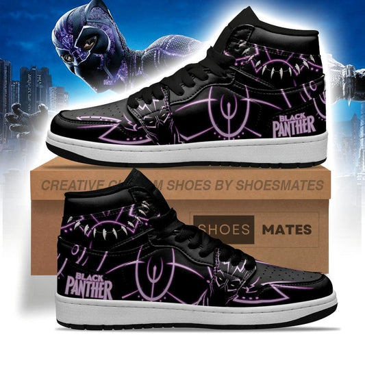 Ideafootwear Black Panther AJ1 High Sneakers Shoes For Men And Women