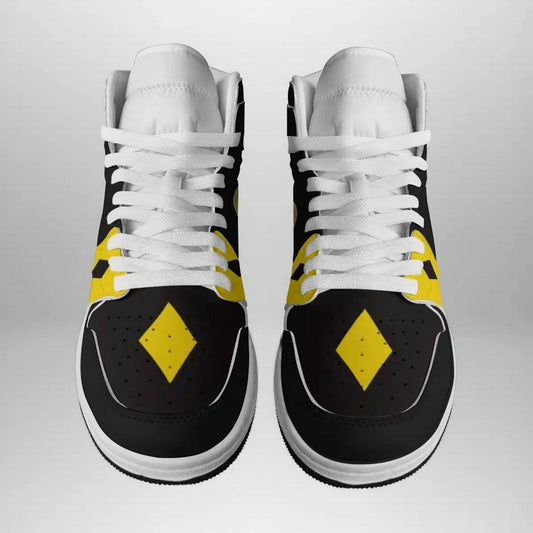 Ideafootwear Black Ranger Ninjetti  AJ1 High Sneakers Shoes For Men And Women