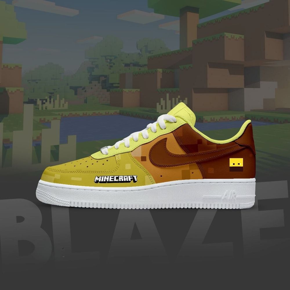 Ideafootwear Blaze Minecraft Air Low-Top Sneakers Shoes For Men And Women 1