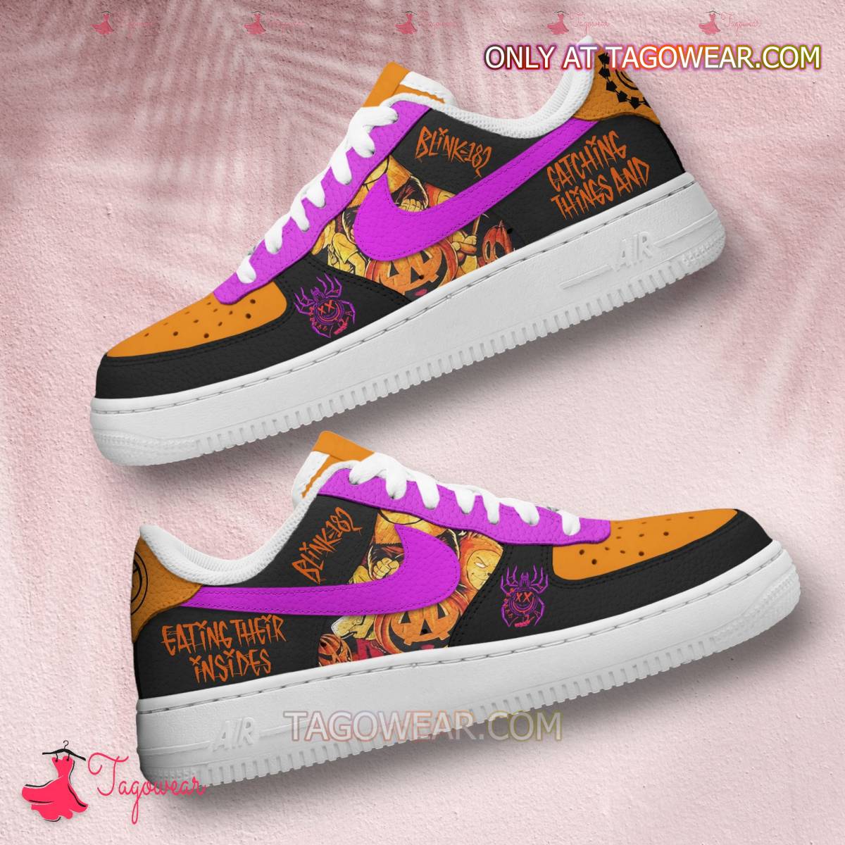 Ideafootwear Blink-182 Catching Things And Eating Their Insides Halloween Air Low-Top Sneakers Shoes For Men And Women 2