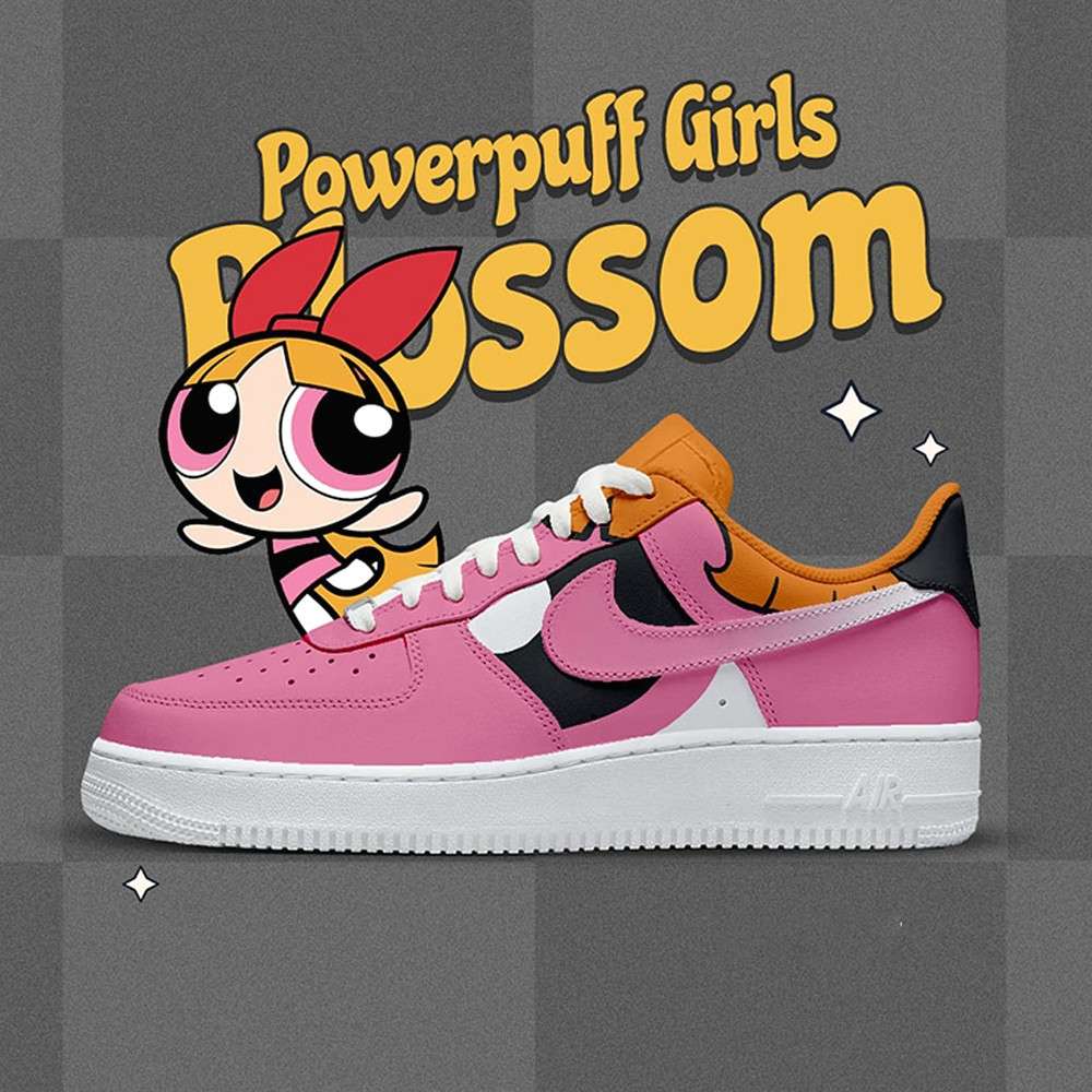 Ideafootwear Blossom The Powerpuff Girls Air Low-Top Sneakers Shoes For Men And Women 1
