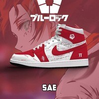 Ideafootwear Blue Lock AJ1 High Sneakers Shoes For Men And Women