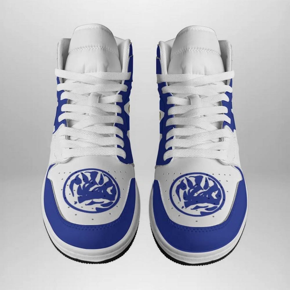Ideafootwear Blue Ranger Mighty Morphin AJ1 High Sneakers Shoes For Men And Women