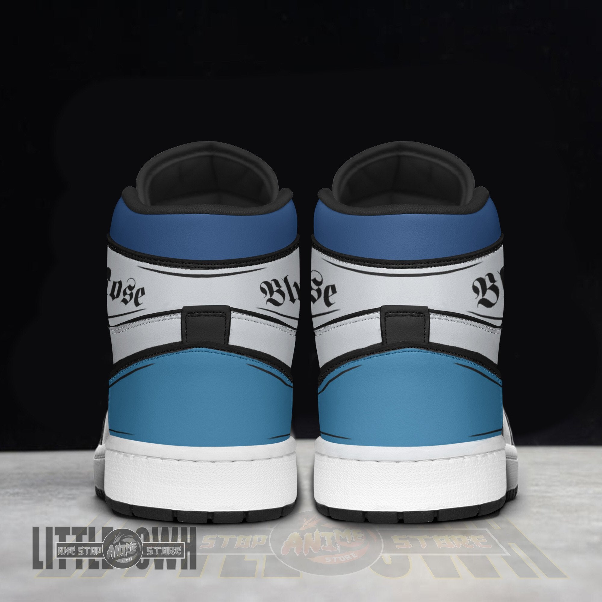Ideafootwear Blue Rose AJ1 High Sneakers Shoes For Men And Women