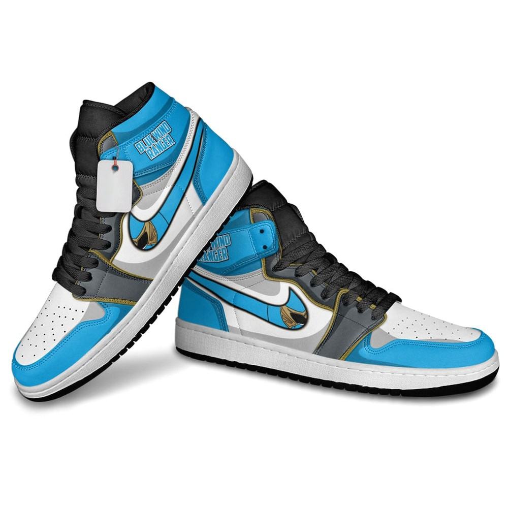Ideafootwear Blue Wind Ranger Movie AJ1 High Sneakers Shoes For Men And Women