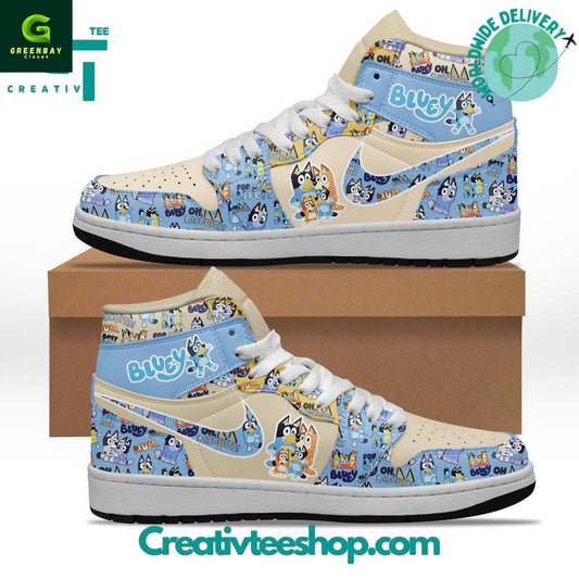 Ideafootwear Bluey AJ1 High Sneakers Shoes For Men And Women