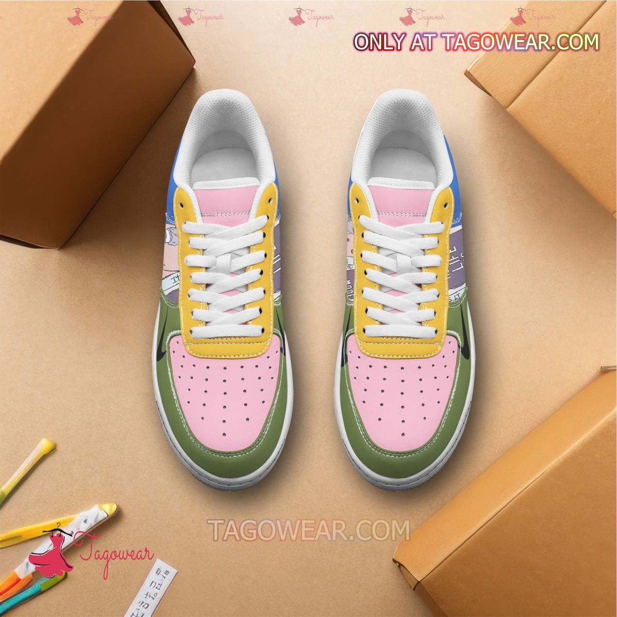 Ideafootwear Blur Band Air Low-Top Sneakers Shoes For Men And Women 3