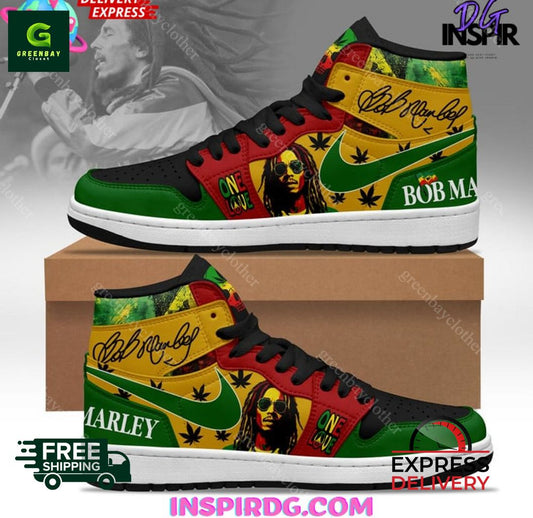Ideafootwear Bob Marley AJ1 High Sneakers Shoes For Men And Women