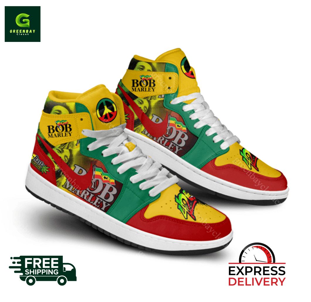 Ideafootwear Bob Marley AJ1 High Sneakers Shoes For Men And Women