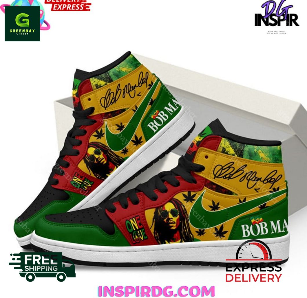 Ideafootwear Bob Marley AJ1 High Sneakers Shoes For Men And Women