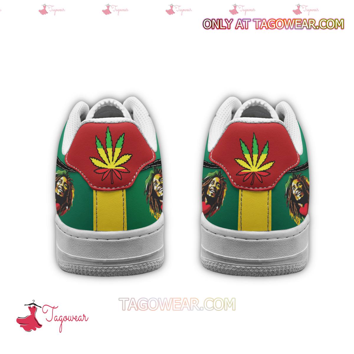 Ideafootwear Bob Marley Reggae Air Low-Top Sneakers Shoes For Men And Women 4