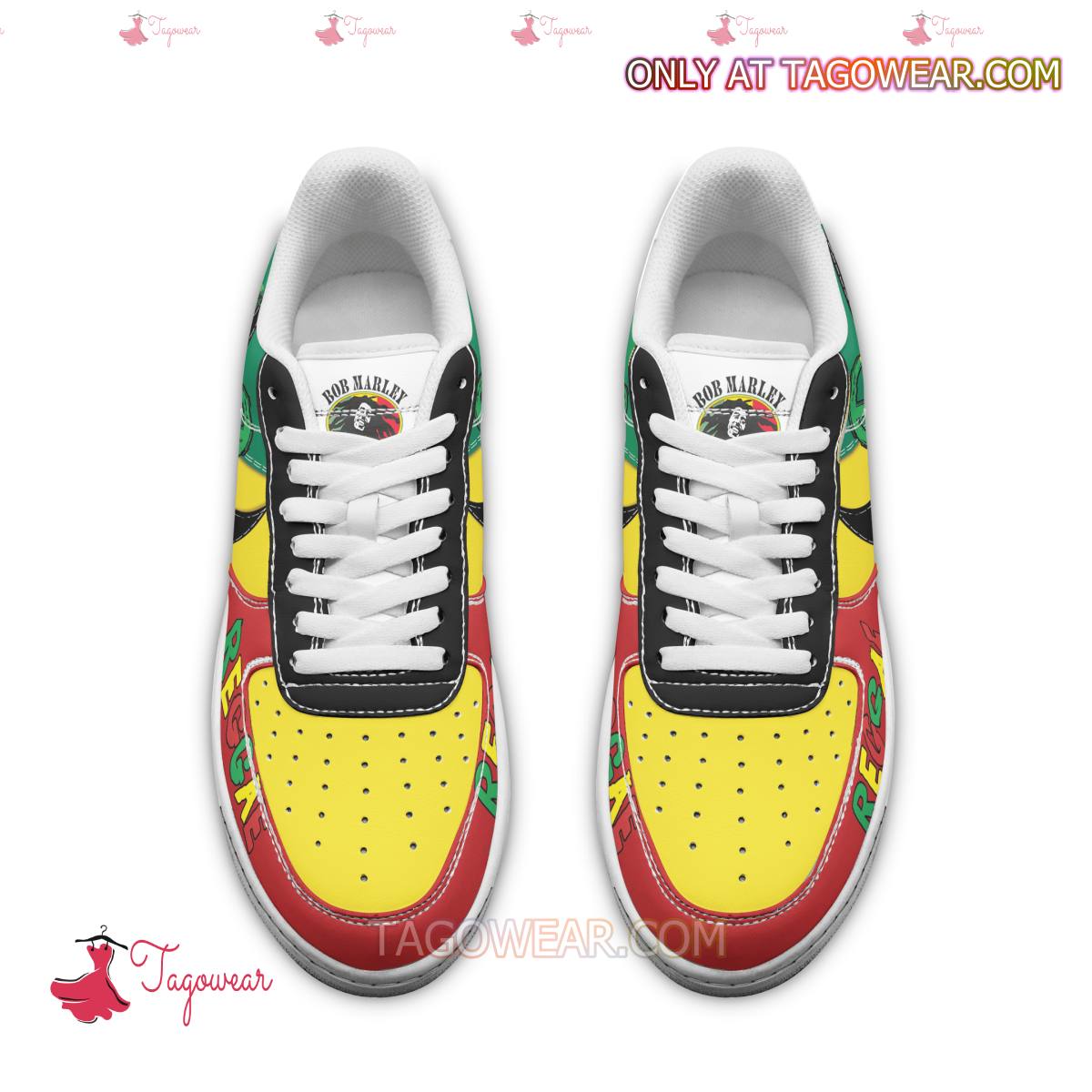 Ideafootwear Bob Marley Reggae Air Low-Top Sneakers Shoes For Men And Women 3