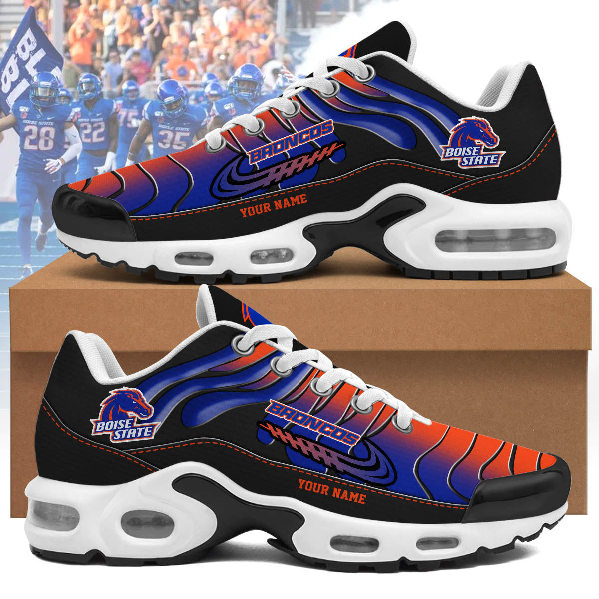 Ideafootwear Boise State Broncos TN Shoes Sneakers For Men And Women