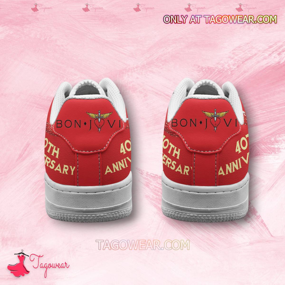 Ideafootwear Bon Jovi 40th Anniversary Air Low-Top Sneakers Shoes For Men And Women 2