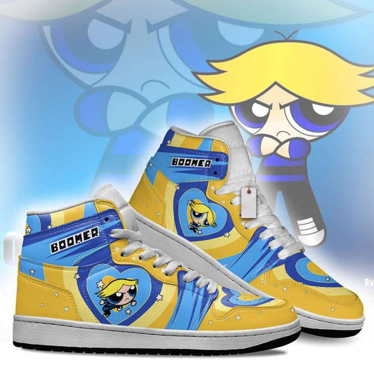 Ideafootwear Boomer The Powerpuff Girls AJ1 High Sneakers Shoes For Men And Women