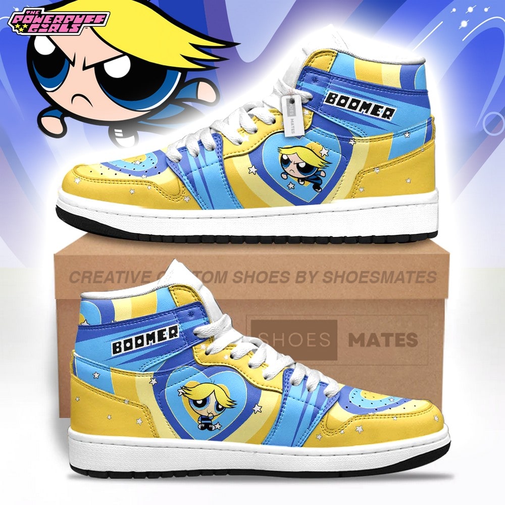 Ideafootwear Boomer The Powerpuff Girls AJ1 High Sneakers Shoes For Men And Women