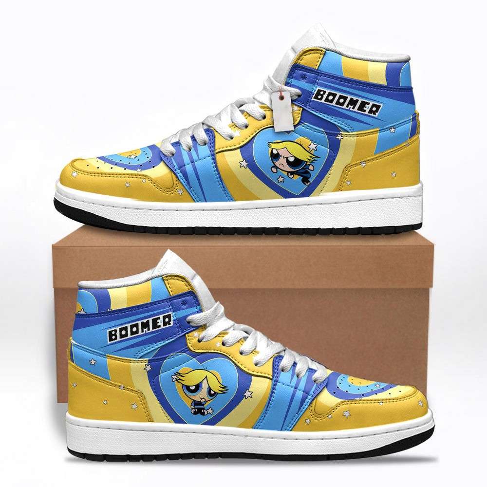 Ideafootwear Boomer The Powerpuff Girls AJ1 High Sneakers Shoes For Men And Women