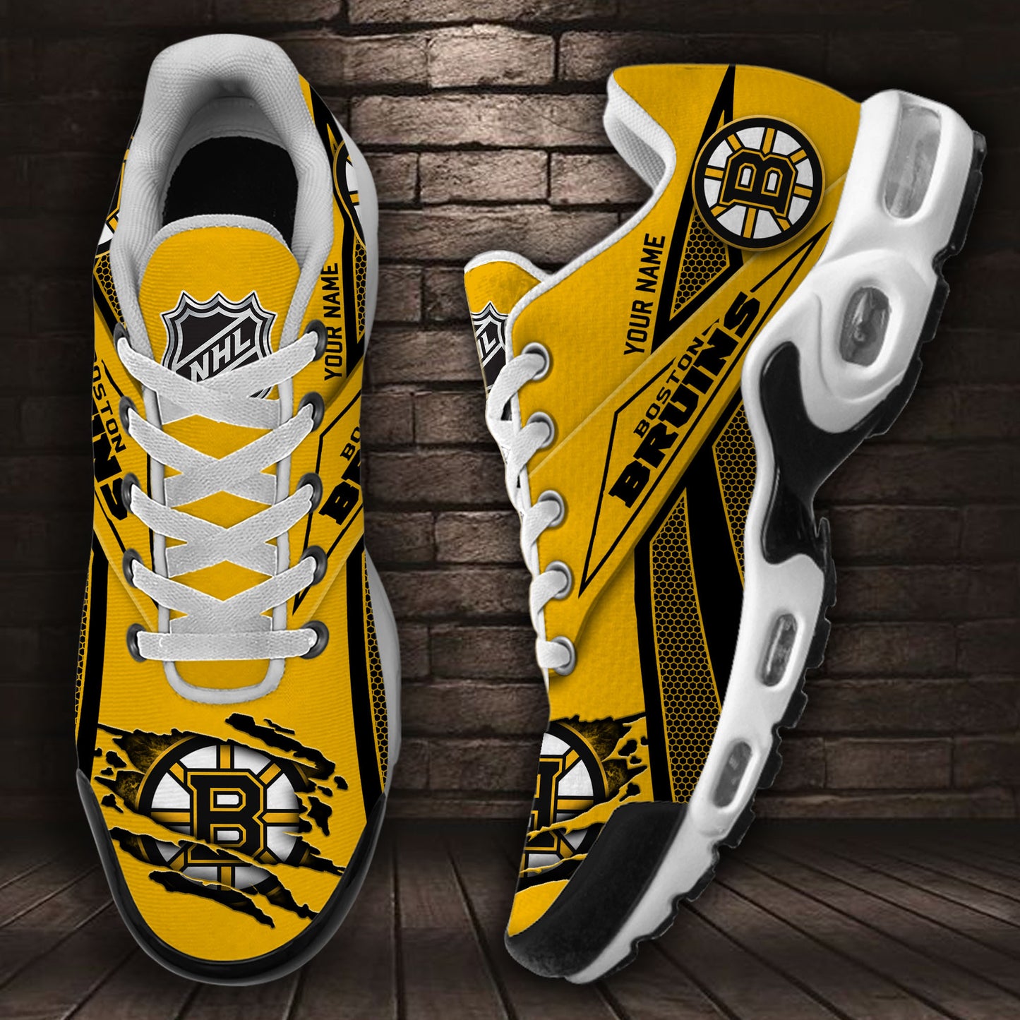 Ideafootwear Boston Bruins TN Shoes Sneakers For Men And Women