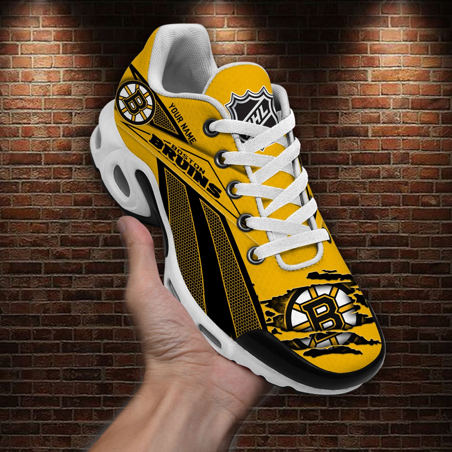 Ideafootwear Boston Bruins TN Shoes Sneakers For Men And Women