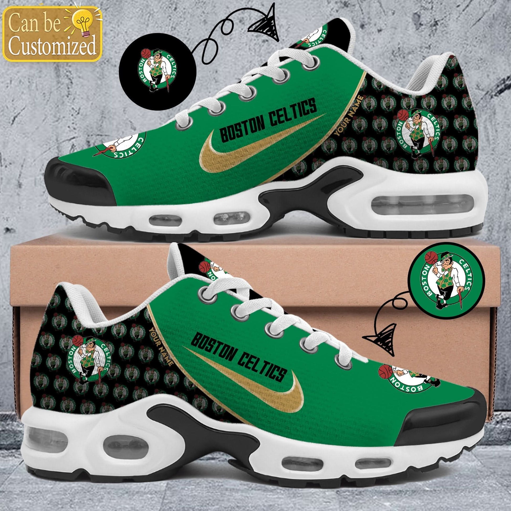 Ideafootwear Boston Celtics TN Shoes Sneakers For Men And Women