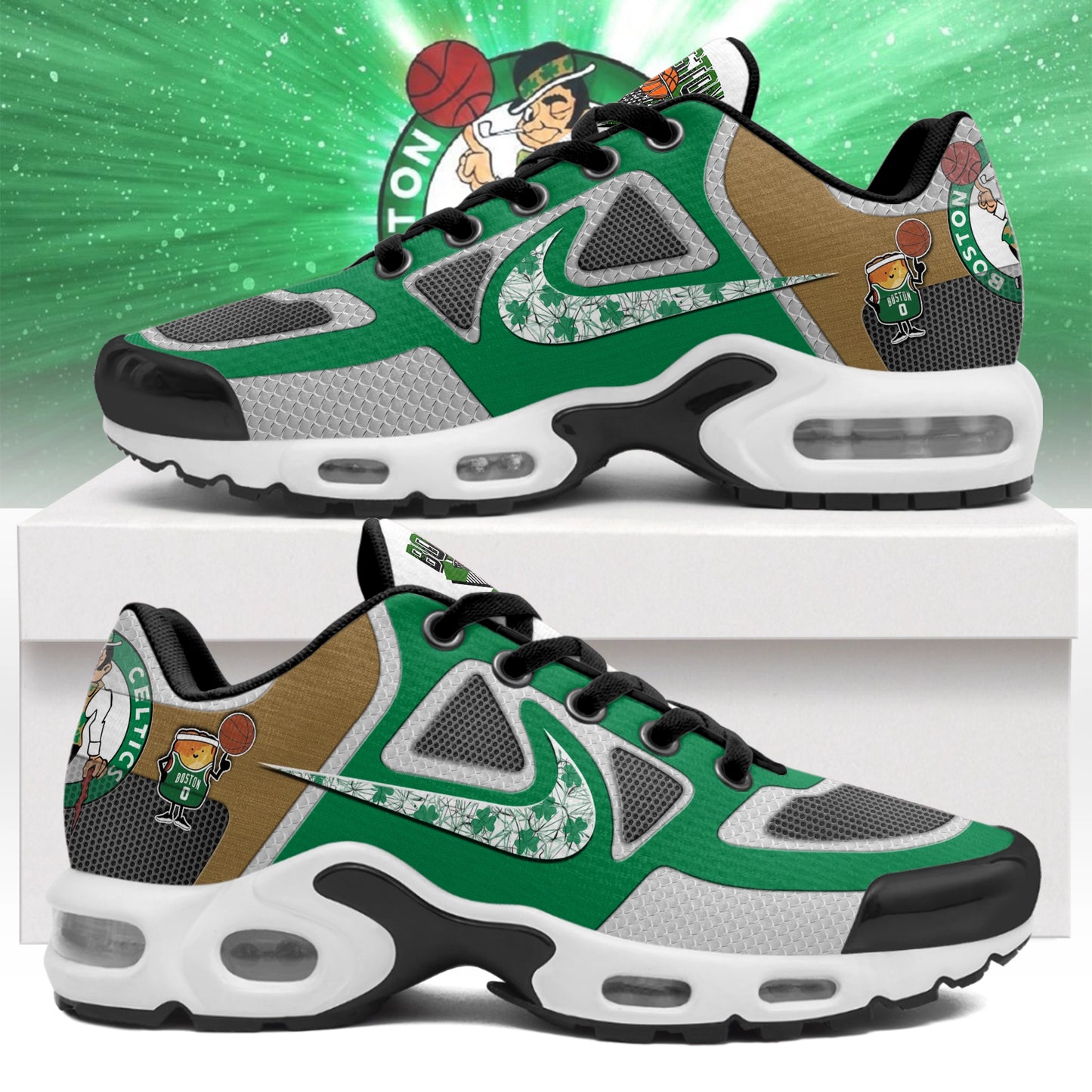 Ideafootwear Boston Celtics TN Shoes Sneakers For Men And Women