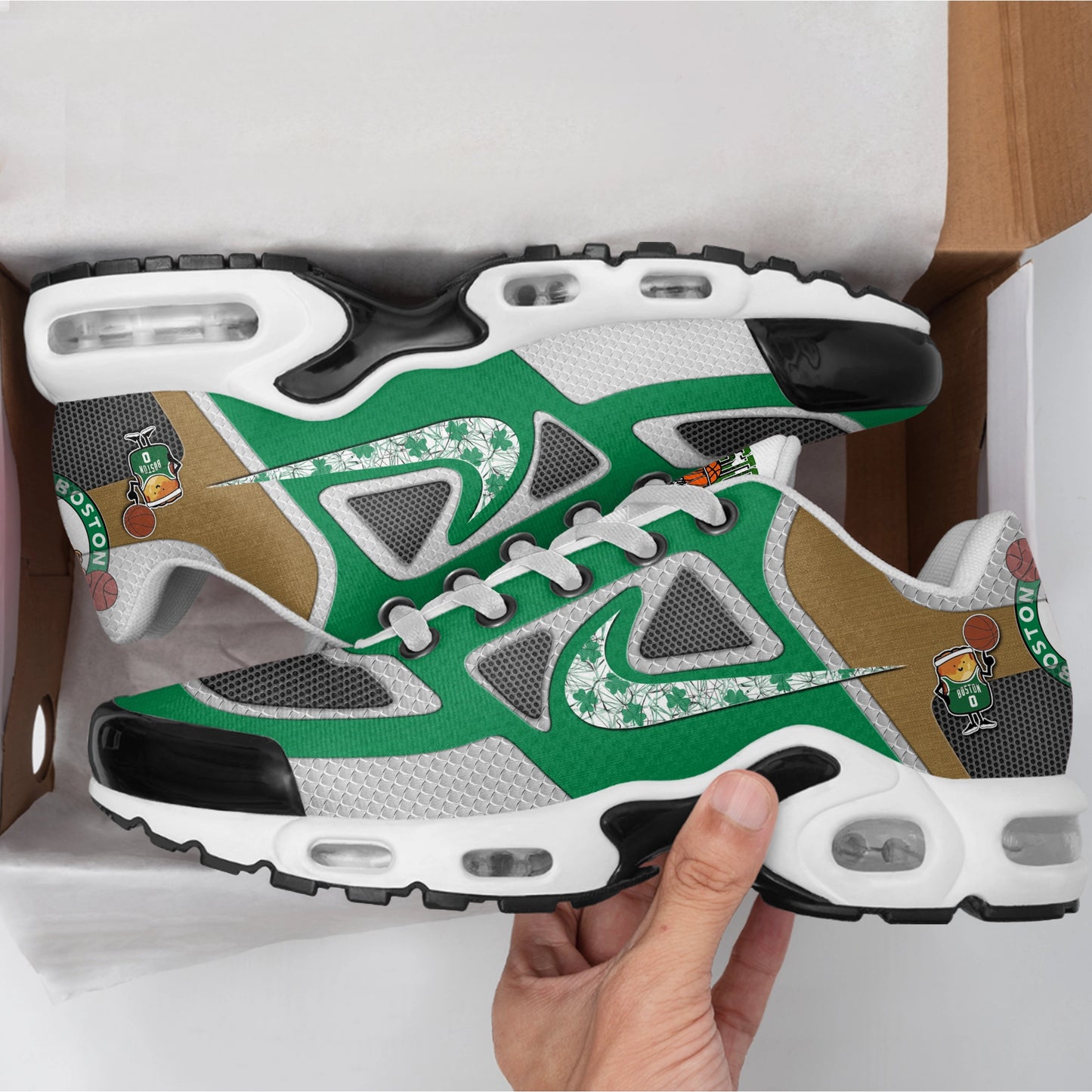 Ideafootwear Boston Celtics TN Shoes Sneakers For Men And Women