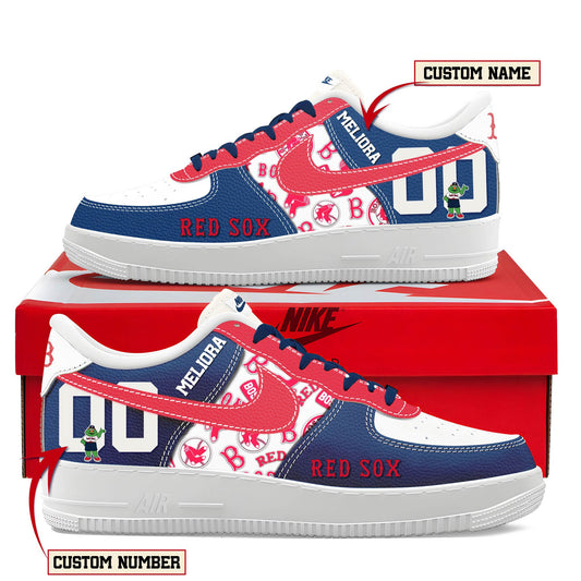 Ideafootwear Boston Red Sox Air Low-Top Sneakers Shoes For Men And Women 1