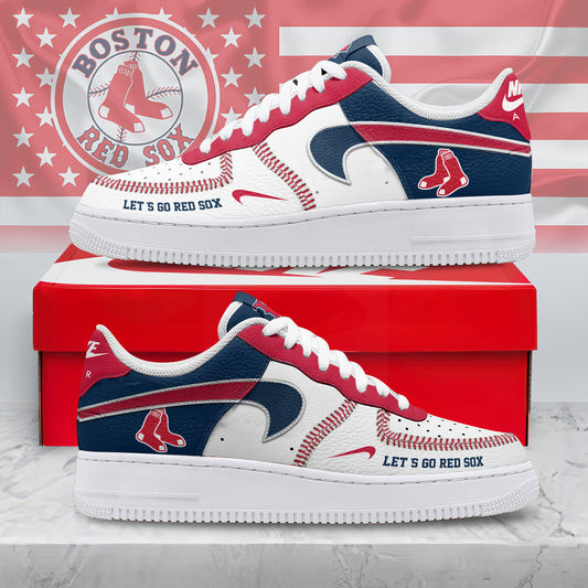 Ideafootwear Boston Red Sox Air Low-Top Sneakers Shoes For Men And Women 1
