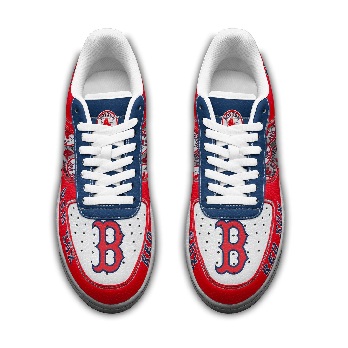 Ideafootwear Boston Red Sox Air Low-Top Sneakers Shoes For Men And Women 5