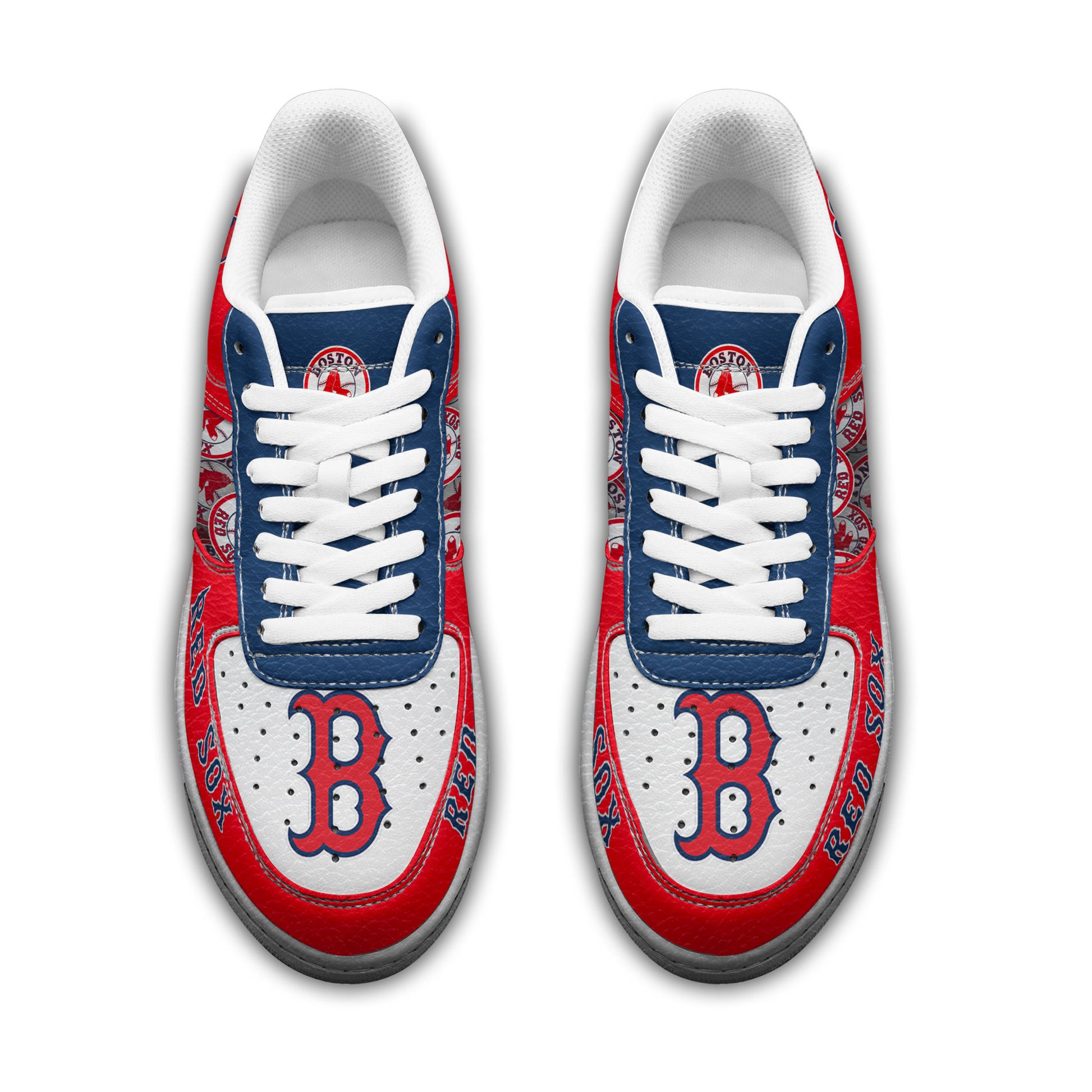 Ideafootwear Boston Red Sox Air Low-Top Sneakers Shoes For Men And Women 5