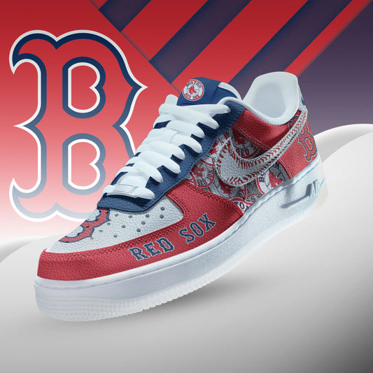 Ideafootwear Boston Red Sox Air Low-Top Sneakers Shoes For Men And Women 1