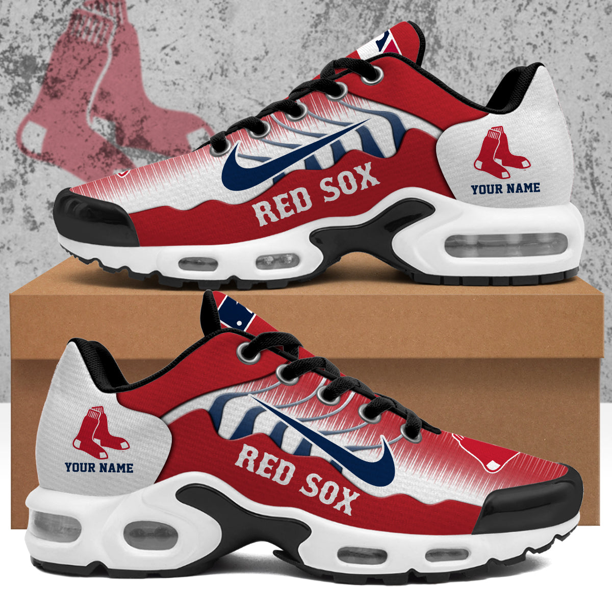 Ideafootwear Boston Red Sox TN Shoes Sneakers For Men And Women