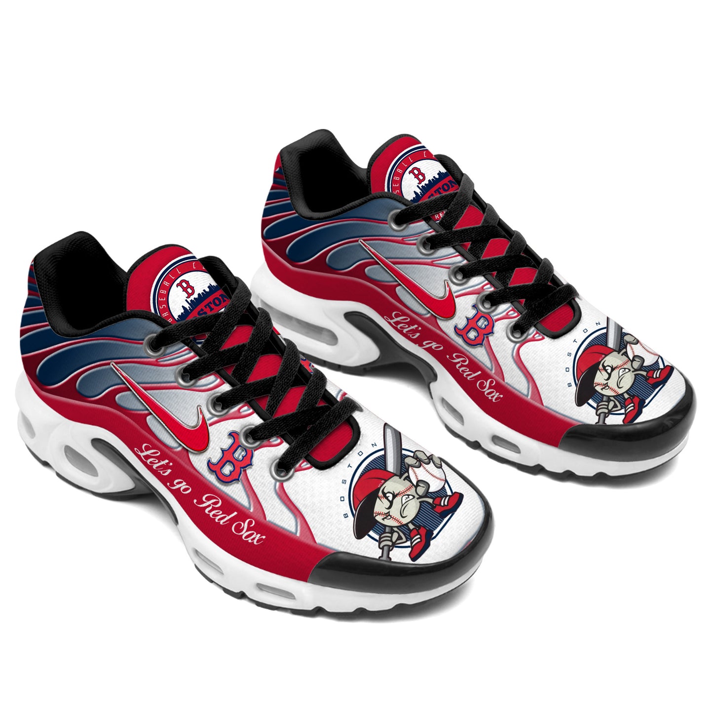 Ideafootwear Boston Red Sox TN Shoes Sneakers For Men And Women