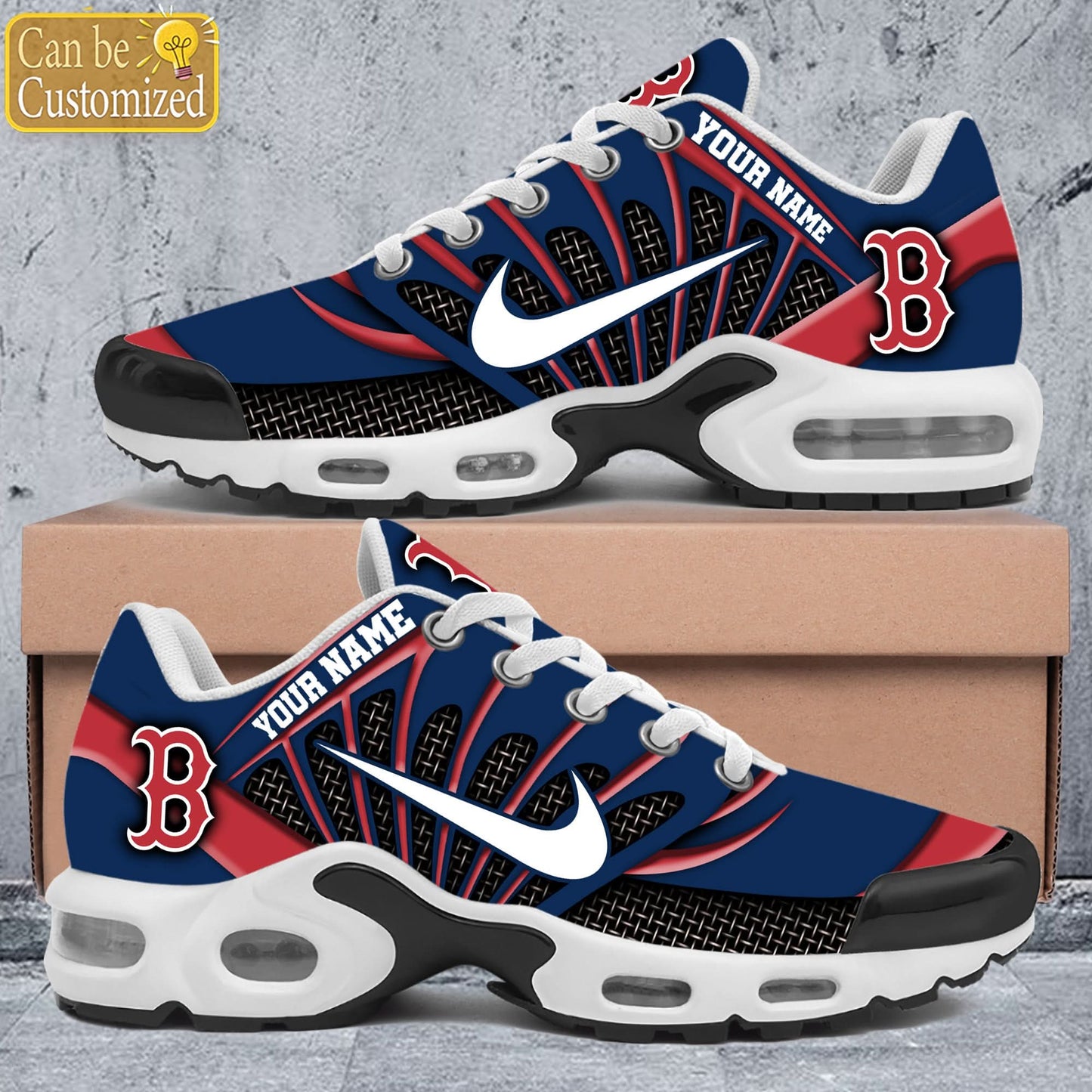 Ideafootwear Boston Red Sox TN Shoes Sneakers For Men And Women