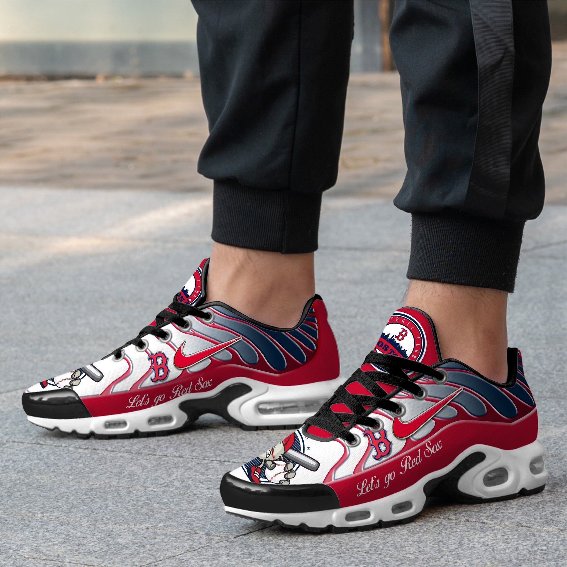 Ideafootwear Boston Red Sox TN Shoes Sneakers For Men And Women