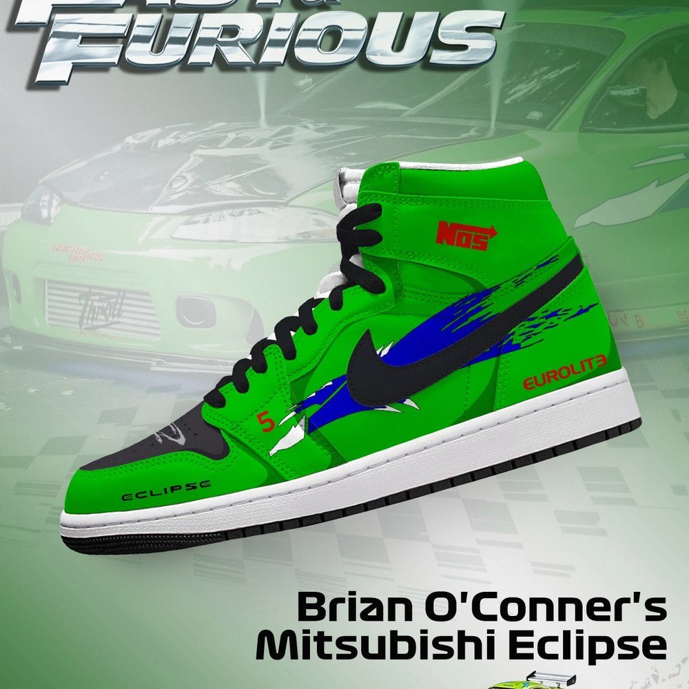Ideafootwear Brian O'Conner's Eclipse AJ1 High Sneakers Shoes For Men And Women