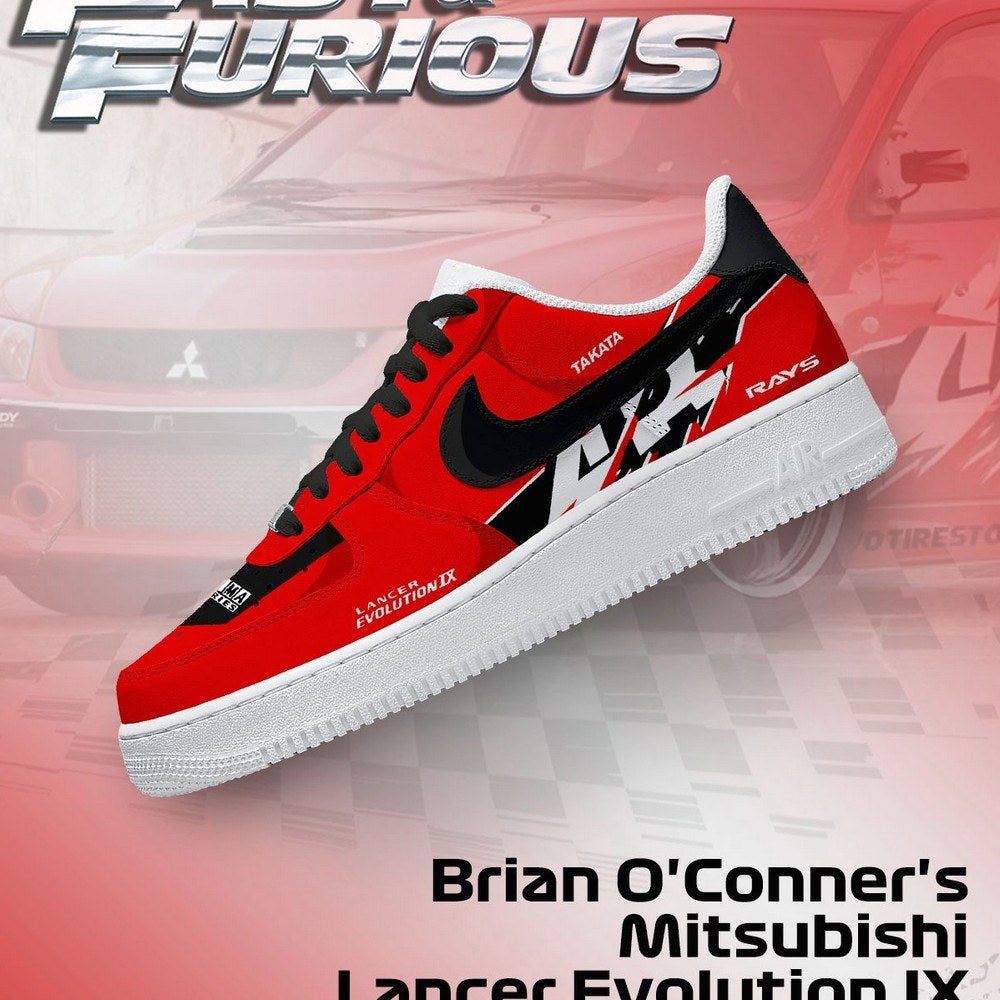 Ideafootwear Brian O'Conner's Lancer Evolution IX Air Low-Top Sneakers Shoes For Men And Women 1