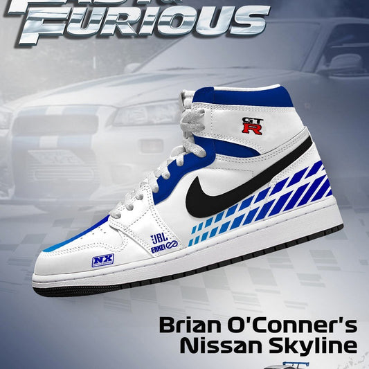 Ideafootwear Brian O'Conner's Skyline AJ1 High Sneakers Shoes For Men And Women