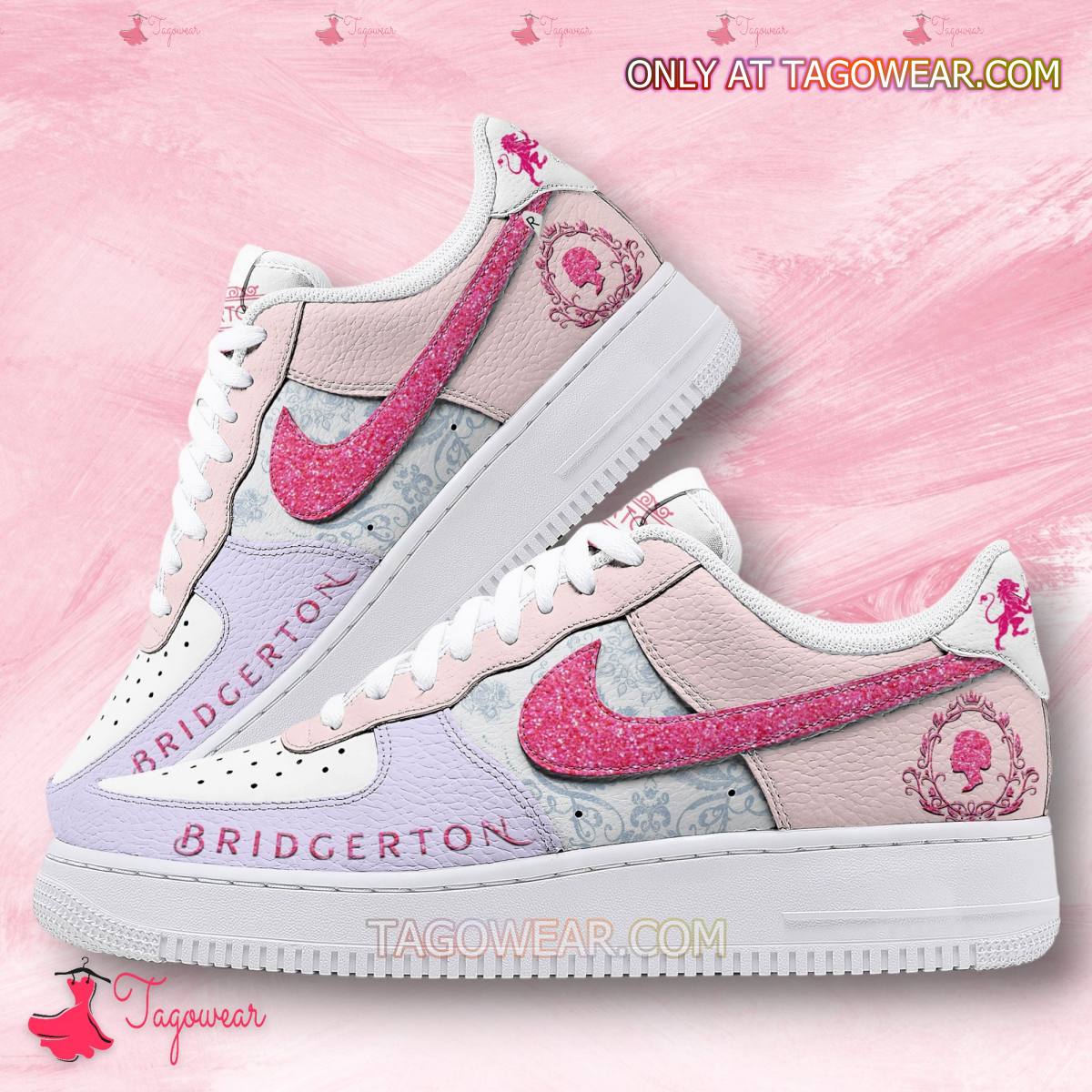Ideafootwear Bridgerton Pastel Colors Air Low-Top Sneakers Shoes For Men And Women 2