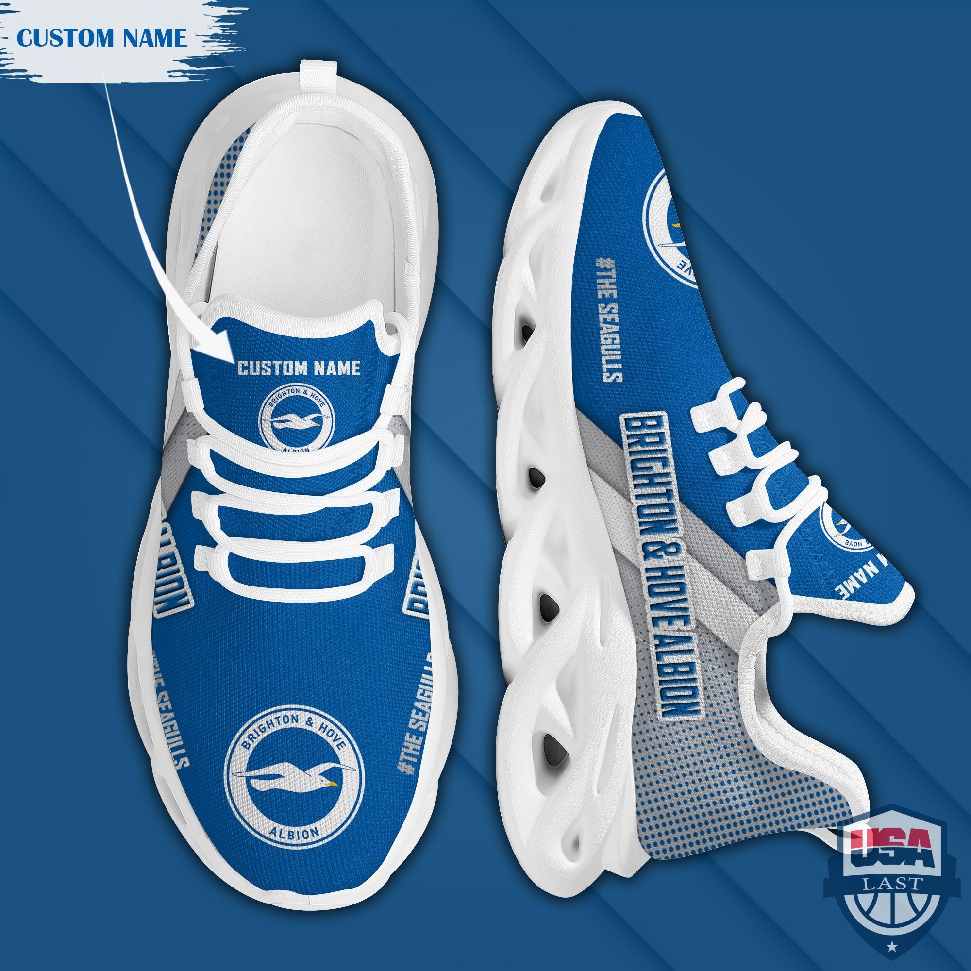 Ideafootwear Brighton &amp; Hove Albion Max Soul Shoes Sneakers For Men And Women