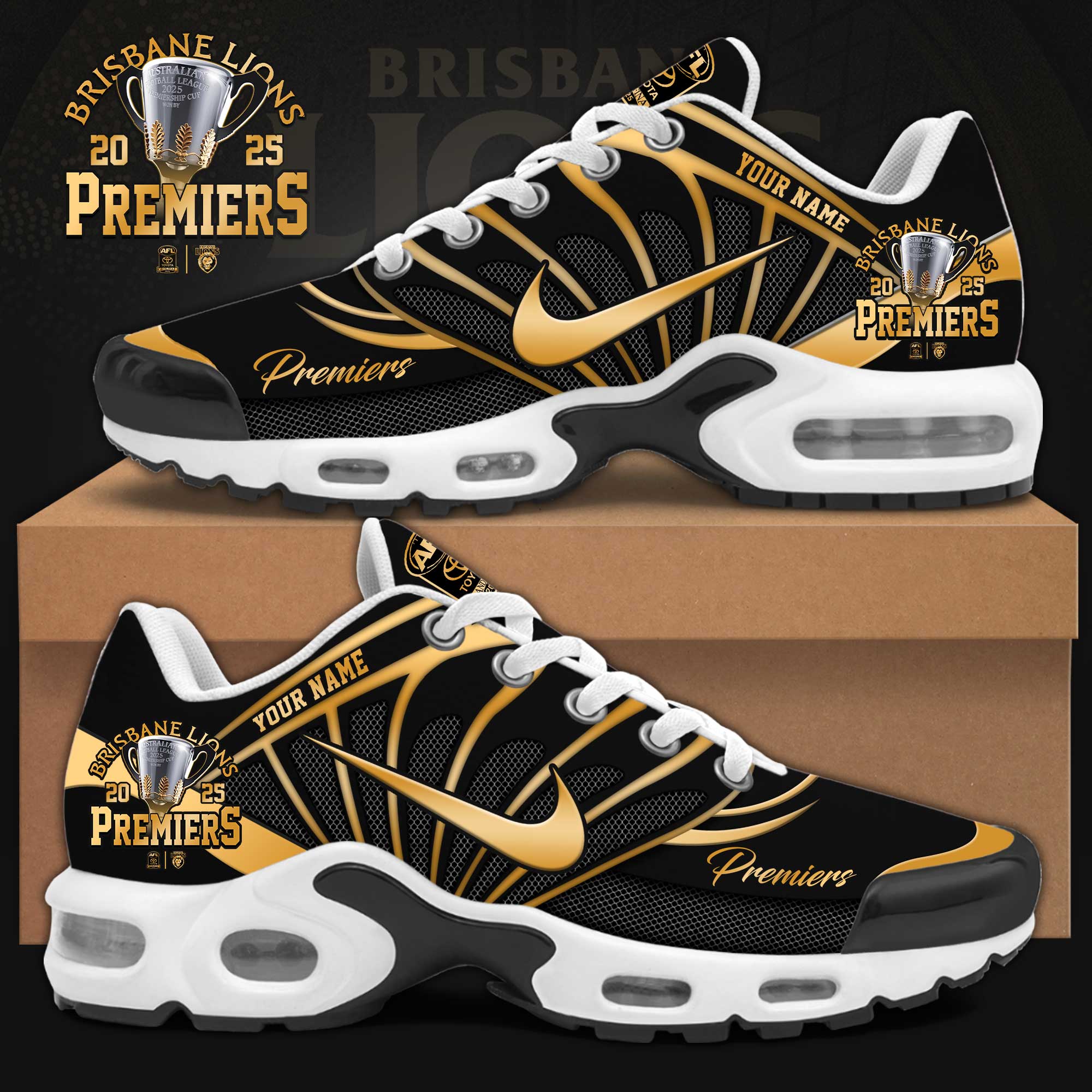 Ideafootwear Brisbane Lions TN Shoes Sneakers For Men And Women