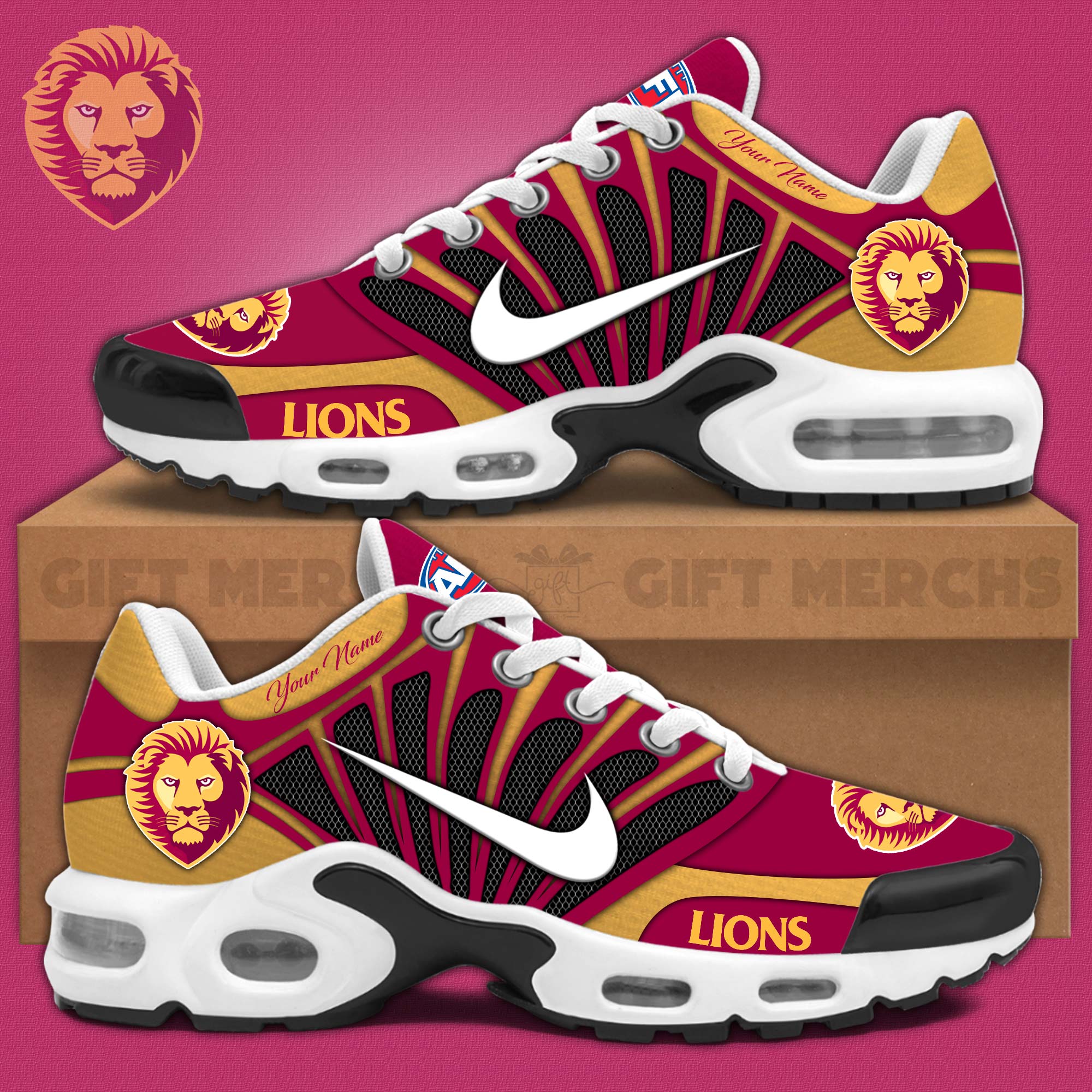 Ideafootwear Brisbane Lions TN Shoes Sneakers For Men And Women