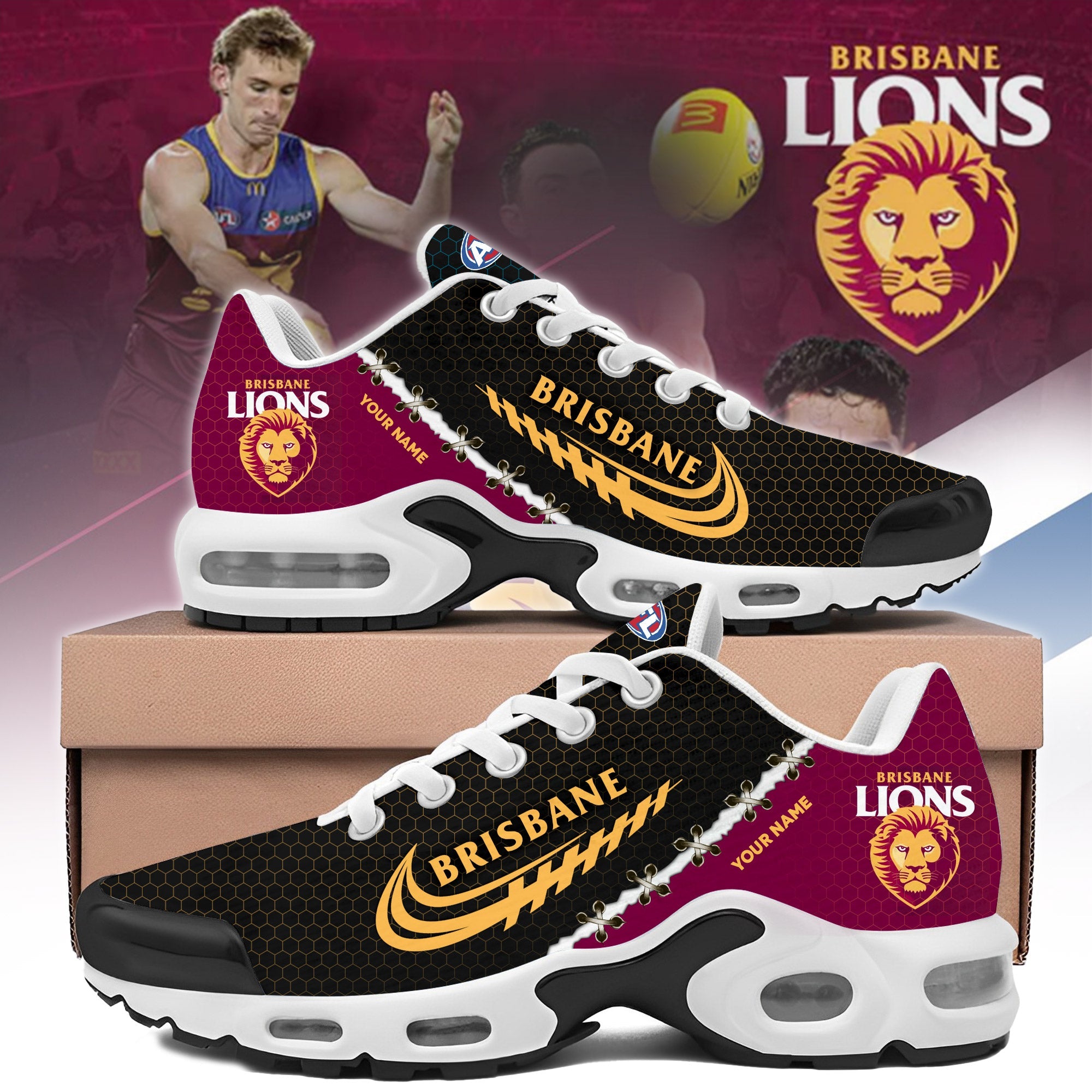 Ideafootwear Brisbane Lions TN Shoes Sneakers For Men And Women