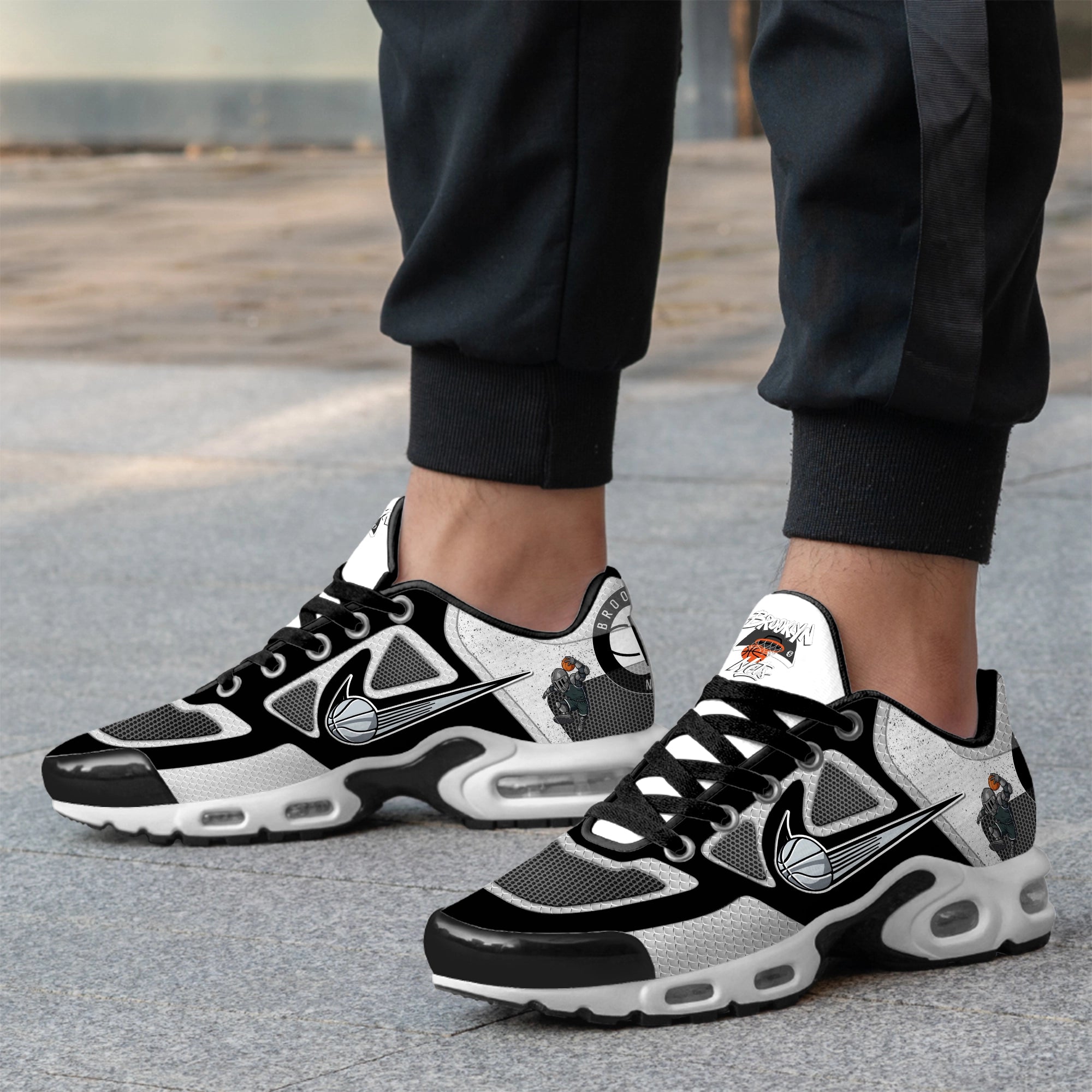 Ideafootwear Brooklyn Nets TN Shoes Sneakers For Men And Women