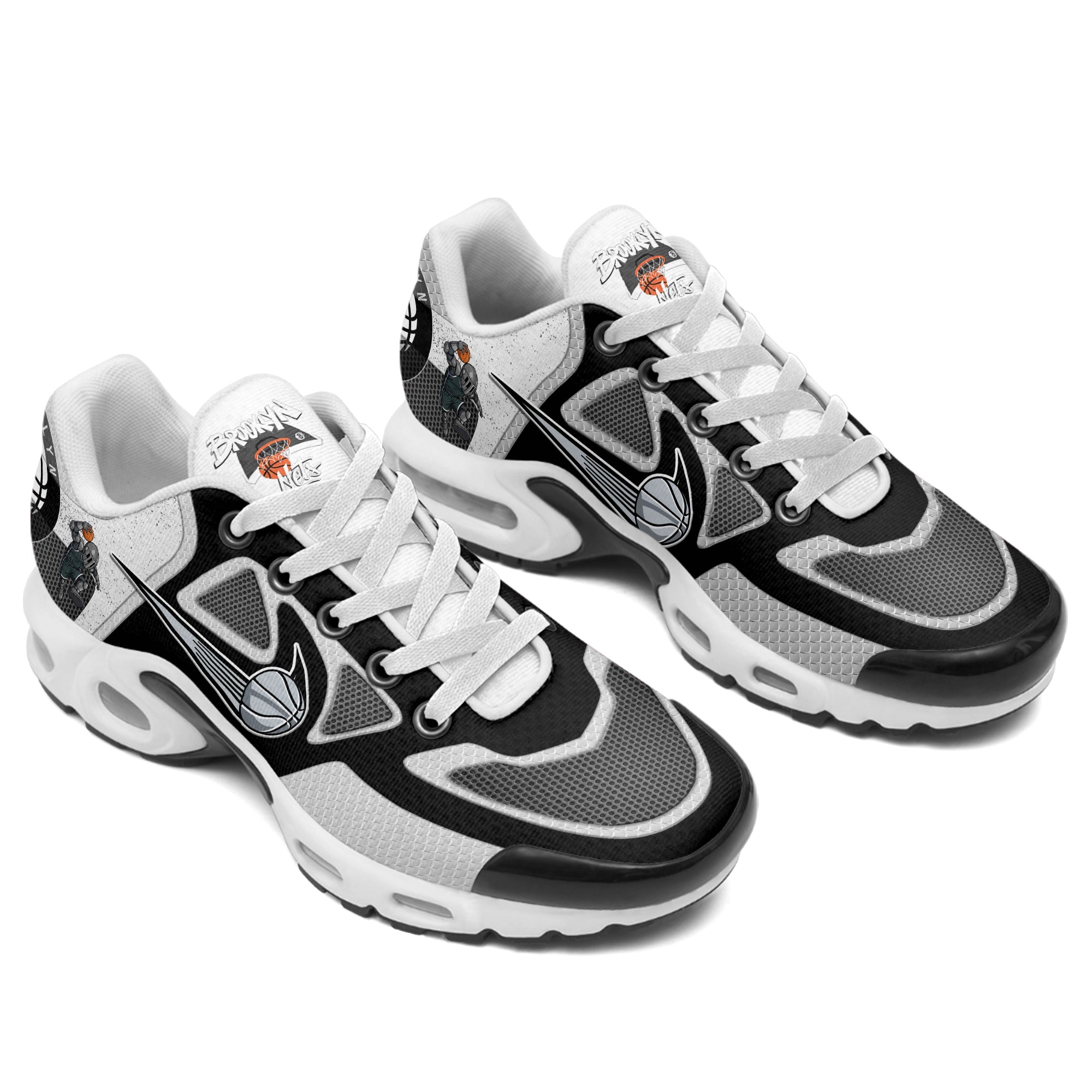 Ideafootwear Brooklyn Nets TN Shoes Sneakers For Men And Women