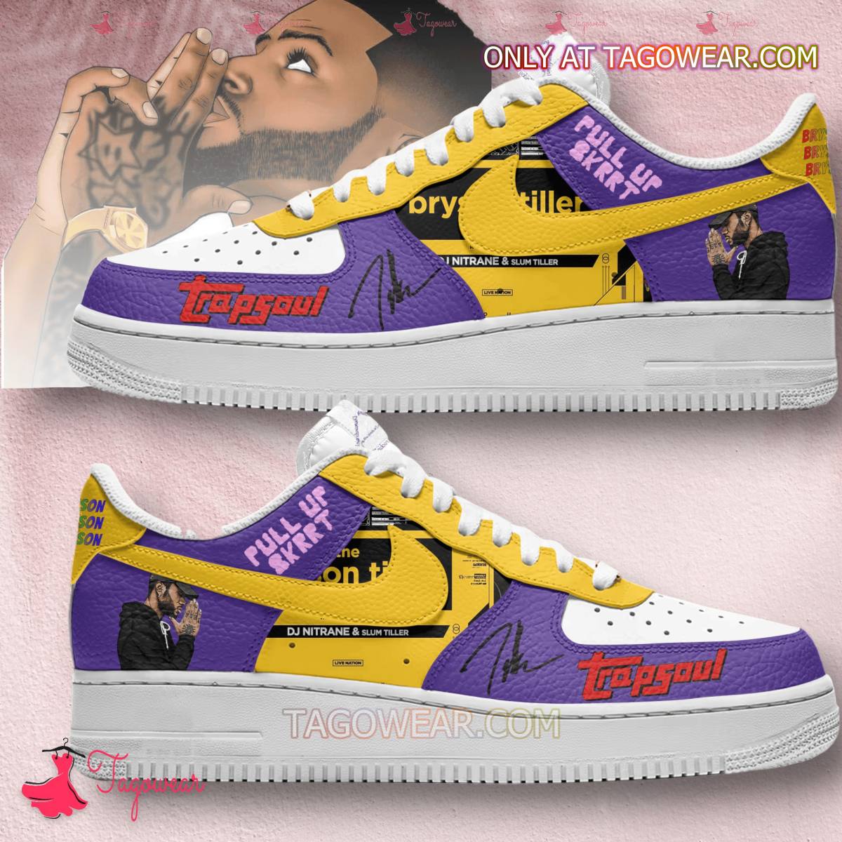 Ideafootwear Bryson Tiller Air Low-Top Sneakers Shoes For Men And Women 1