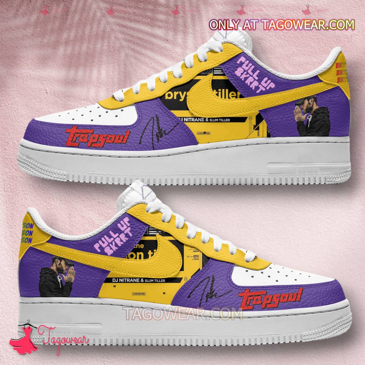 Ideafootwear Bryson Tiller Air Low-Top Sneakers Shoes For Men And Women 2