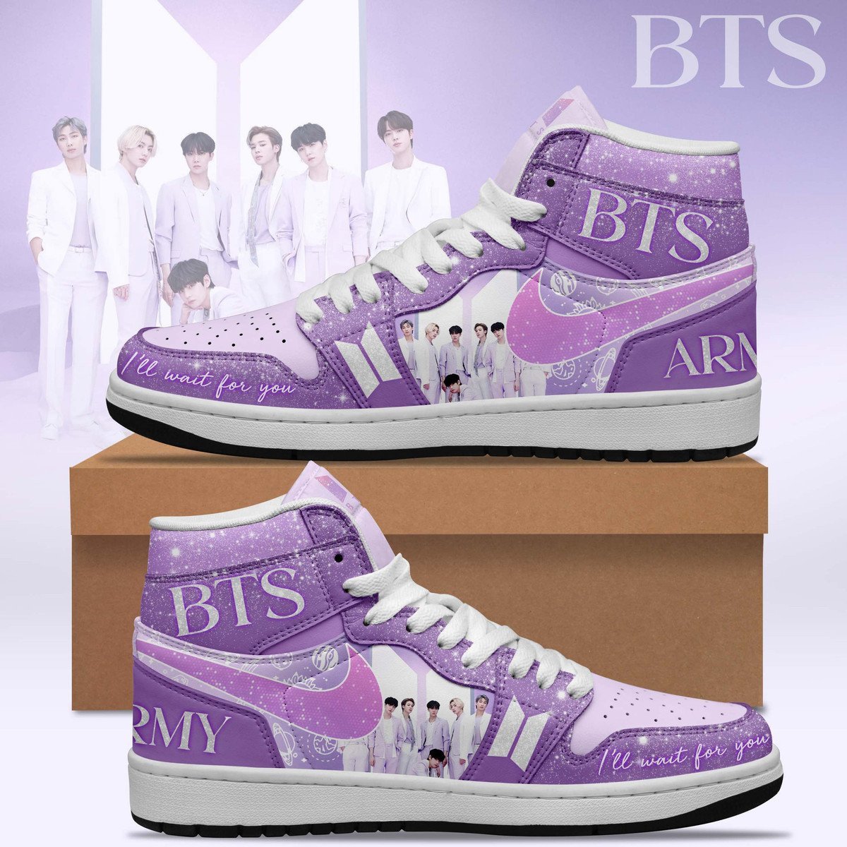 Ideafootwear BTS AJ1 High Sneakers Shoes For Men And Women