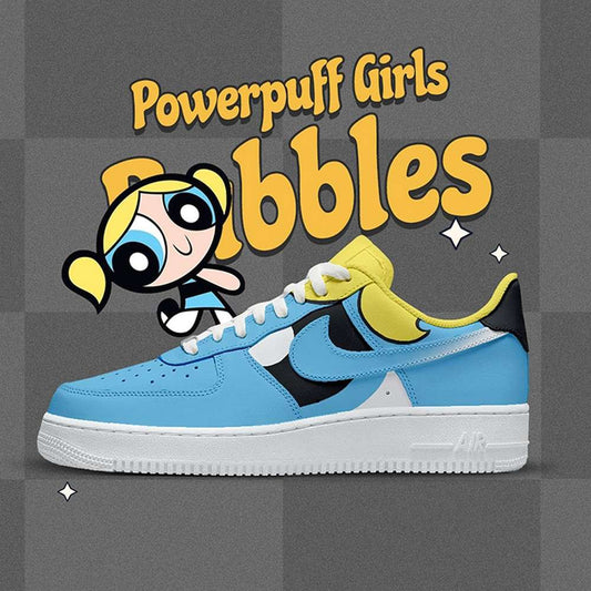 Ideafootwear Bubbles The Powerpuff Girls Air Low-Top Sneakers Shoes For Men And Women 1