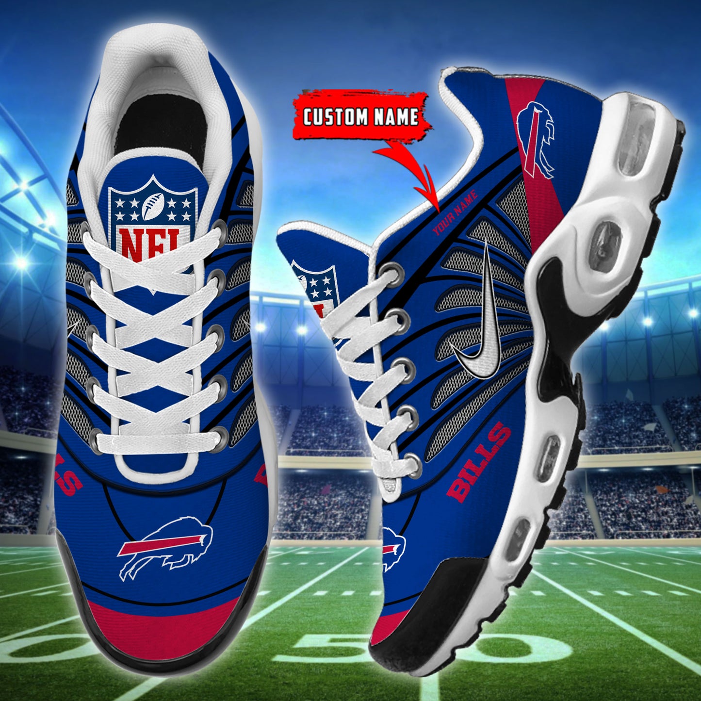 Ideafootwear Buffalo Bills TN Shoes Sneakers For Men And Women